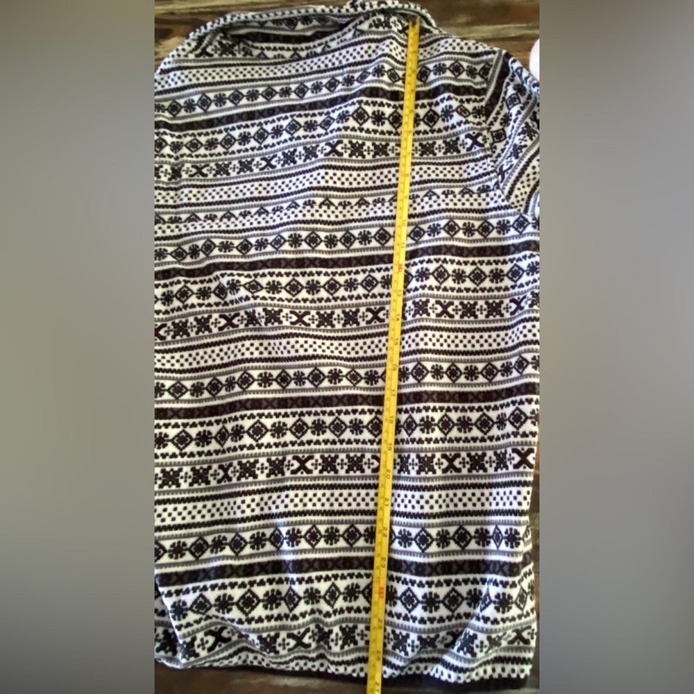 Jachs Cabin Black And White fleece Pullover New York Cabin Collection Size M - Picture 11 of 12